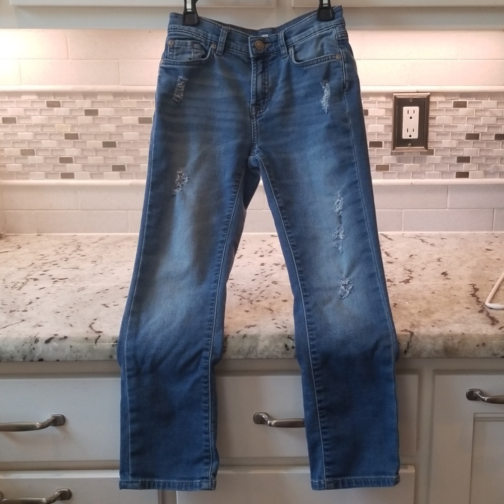 7 for all mankind slimmy distressed denim jeans